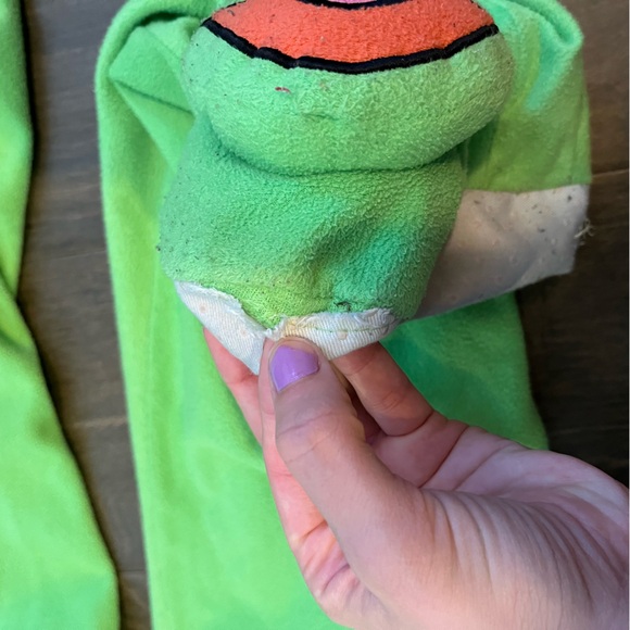 5/$25 Adults Medium Kermit the Frog Footie Onesie Sleeper Pjs Pyjamas Muppets - Picture 13 of 15